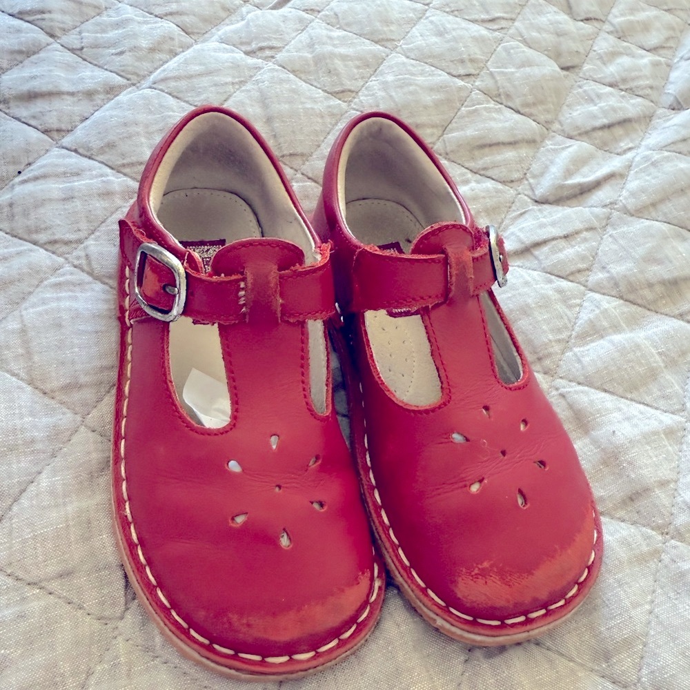 Joy Classic Red Leather T-Strap Mary Jane